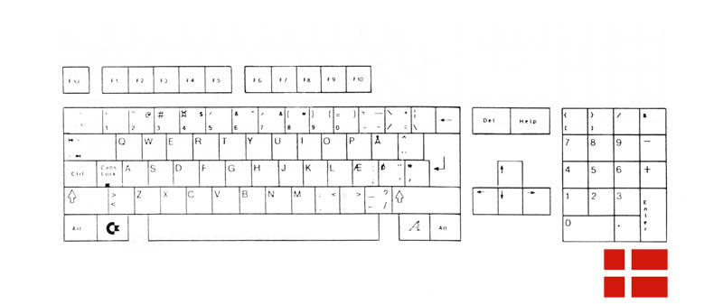 Teclado Danés Amiga 500