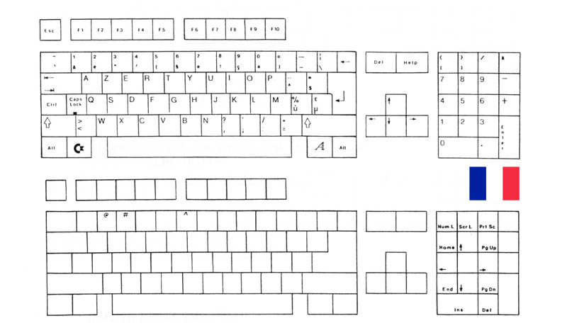 Teclado Francés Amiga 500