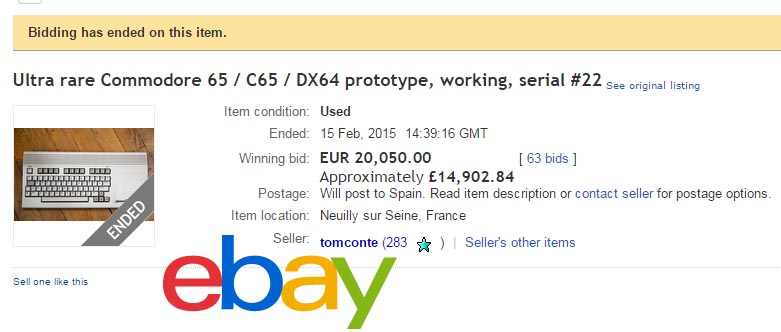 subasta c65 ebay